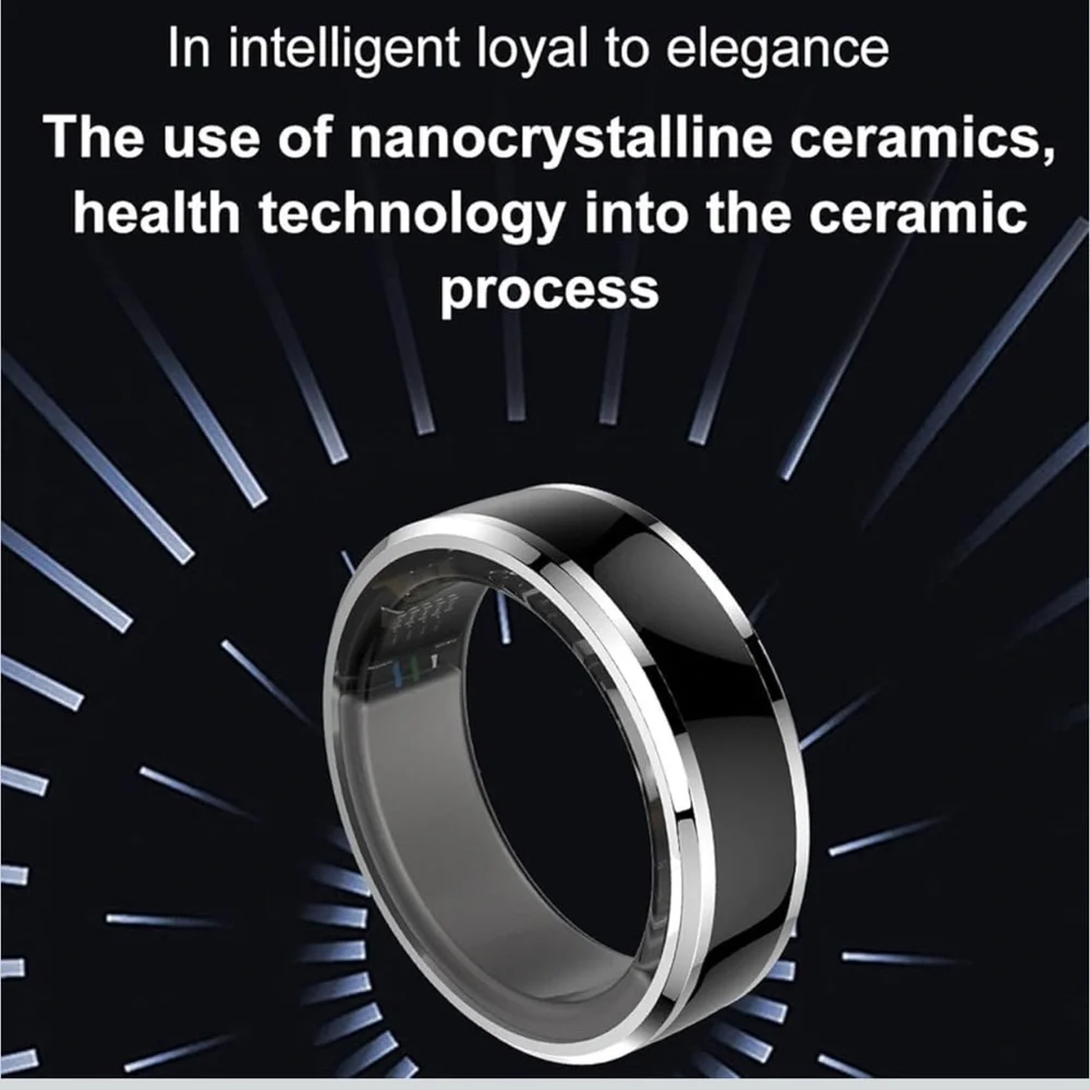 Smart Wearable Ring - Black & Silver
